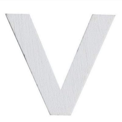 Lettre V en Bois Blanc - 5 cm