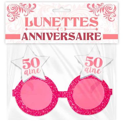 lunettes-anniversaire-rose-paillettes | jourdefete.com