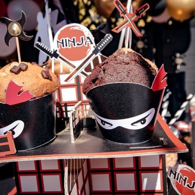 8 caissettes cupcake ninja | jourdefete.com