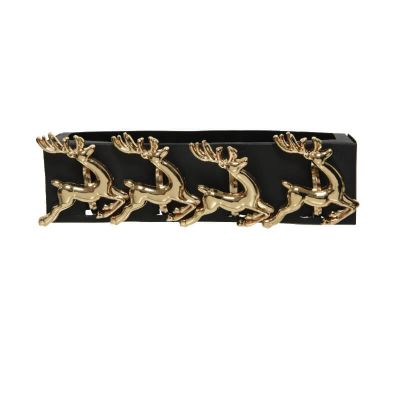 Des jolis ronds de serviettes en forme de rennes tout doré pour décorer votre table de Noël | jourdefete.com