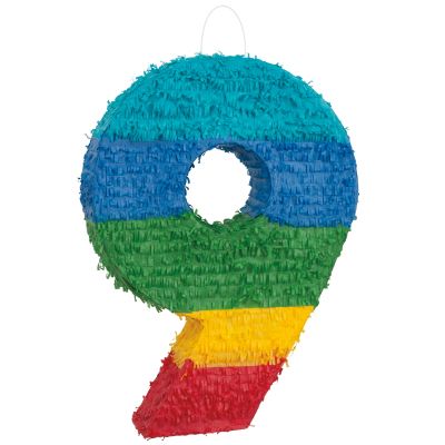 Piñata Multicolore - Chiffre 9