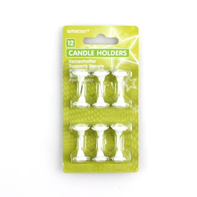 12 Supports pour Bougies Blancs