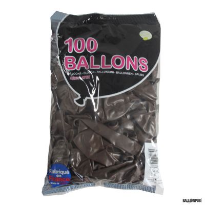 100 Ballons de Baudruche couleur Chocolat