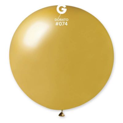 1 ballon métallisé 80 cm or | jourdefete.com