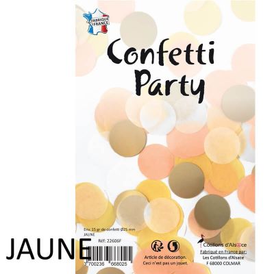 confettis-papier-pastel-metal-france-jaune | jourdefete.com