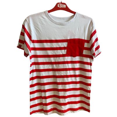 T-shirt à rayures blanches et rouges pour la Feria pour Homme taille au choix