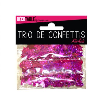 Trio de Confettis - Fushia