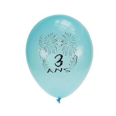 Paquet de fête d'anniversaire de 3 ans Décoration Ballons pour fête de 3 ans.  Ballons