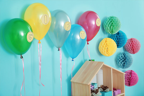 Pas de l'hélium ballon BABY GIRL FILLE NAISSANCE Fête diapositives Ballon Lettres