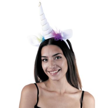 accessoire tête de licorne serre tête glitter argent