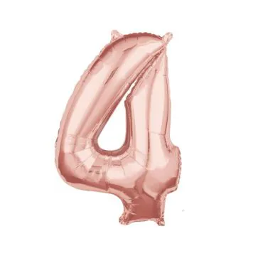 ballon à air chiffre au choix de 66 cm rose gold | jourdefete.com