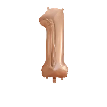 Ballon chiffre 1 rose gold 86 cm pour déco de fête élégante | jourdefete.com