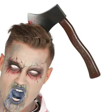 Serre-têtes Halloween Horreur - Couteau, Hache, Ciseaux Faux Sang + 30 Autocollants Tatouage - Pour Déguisement, Fête - 5