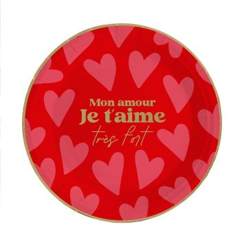 Lot De 6 Assiettes En Plastique Réutilisables - Paillettes Argent - 23 Cm