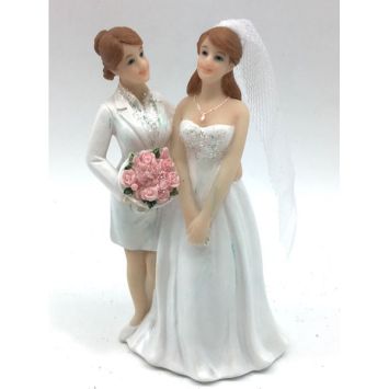 Figurine Couple De Mariés En Résine Avec Coeur - Déco Pour Mariage, Pièce Montée... - Neuf Avec étiquettes