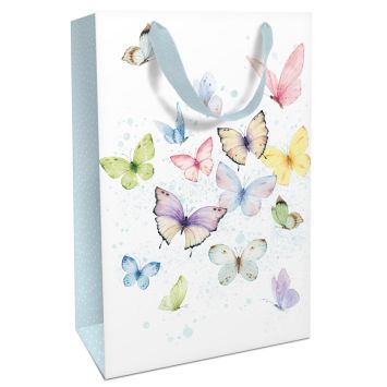 Oikss Lot De 100 Petits Sacs En Papier Kraft Avec Poignées U2013 Pour Anniversaire, Mariage, Fête, épicerie, Vente Au Détail, Affaires, Loisirs Créatifs U2013 Rose Vif (100 Pièces