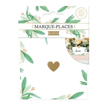 Teegxddy Lot De 50 Marque-Places En Papier Kraft - Cartes De Table Pliantes Pour Mariage, Noël, Événements