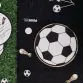 16 Serviettes - Football - Noir, Blanc et Or thumbnail