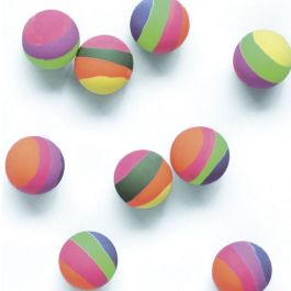 Lot de 24 balles rebondissantes en caoutchouc de 3,0 cm de couleurs vives assorties pour