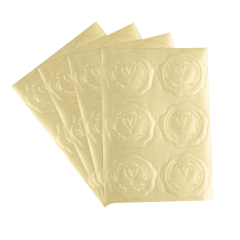 Autocollants Cachets De Cire Dorés - Lot De 24 - Motif Romarin Vintage Pour Invitations, Mariage, Cadeaux - 2