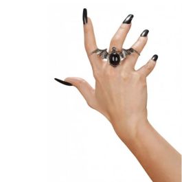 Bague Réglable Style Chauve-souris Gothique - Uni Taille, Argent Ou Noir, Pour Femme Et Homme - 7